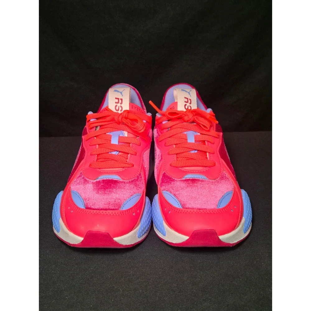 Puma RS-X Reinvent Neon Pink Blue‎ Velvet Heart Sneakers 387408-01 Womens 6